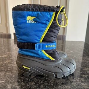 Sorel Flurry Winter Snow Boots Women’s Size 5 Blue‎ Black